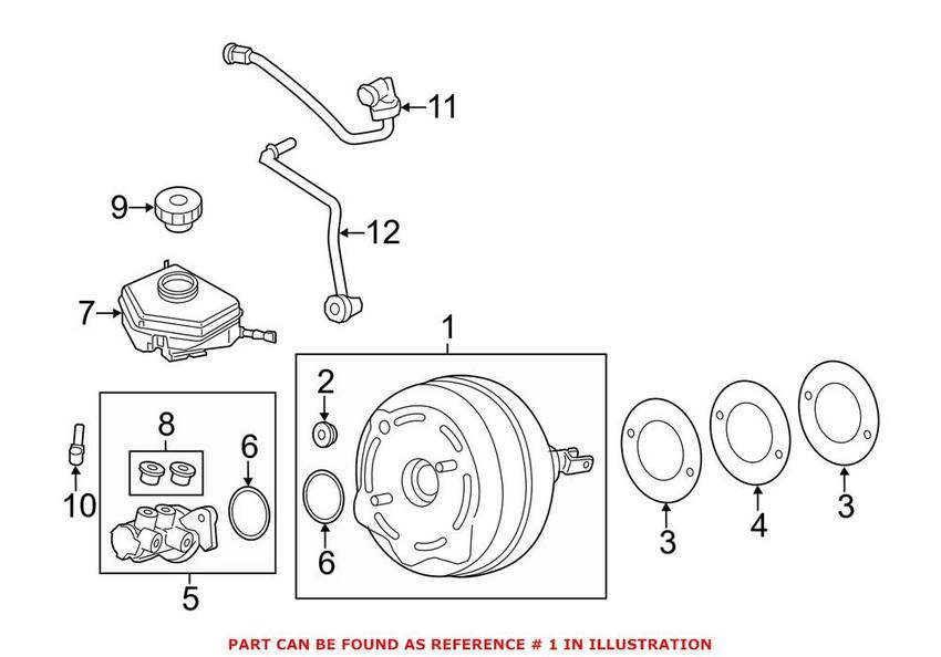 BMW Power Brake Booster 34336851099